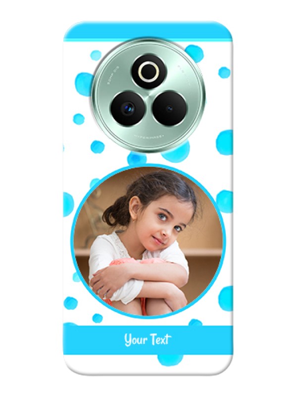 Custom Realme P3 Pro 5G Custom Hard Phone Case - Blue Bubbles Pattern Design