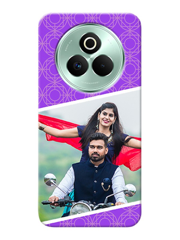 Custom Realme P3 Pro 5G Custom Hard Phone Case - Violet Color Pattern Design
