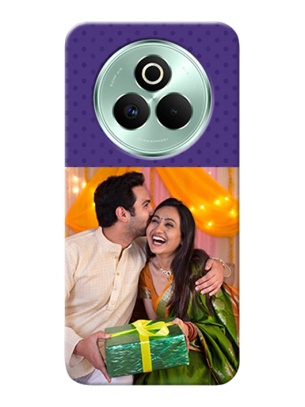 Custom Realme P3 Pro 5G Custom Hard Phone Case - Violet Colored Pattern Design