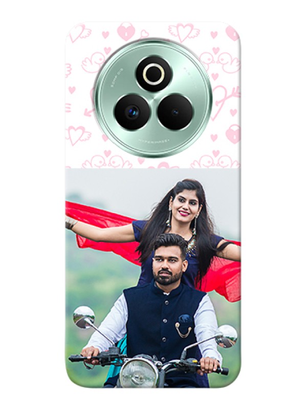 Custom Realme P3 Pro 5G Custom Hard Phone Case - Pink Flying Heart Design