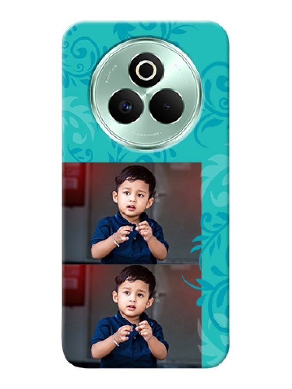 Custom Realme P3 Pro 5G Custom Hard Phone Case - With Photo And Green Floral Design