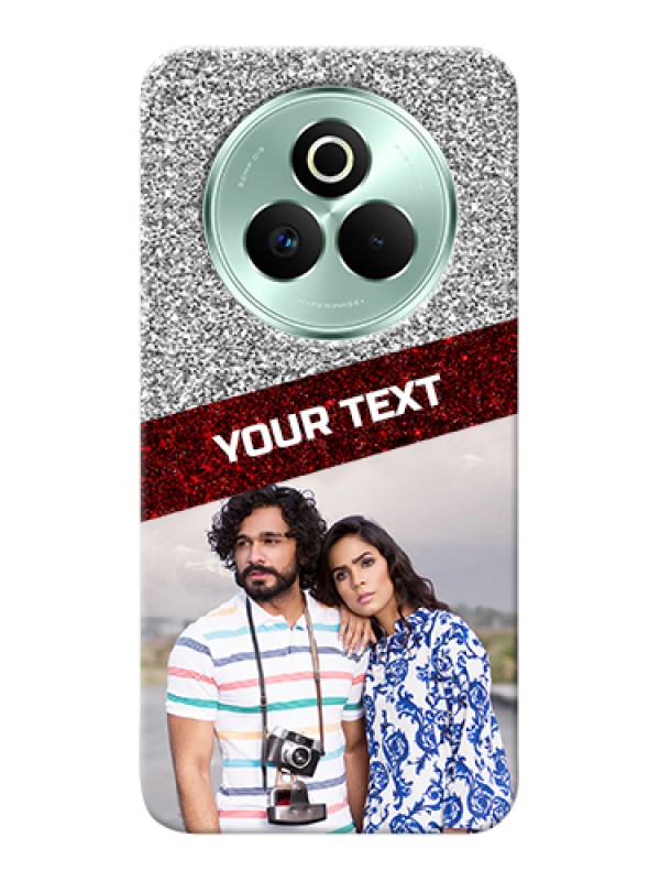 Custom Realme P3 Pro 5G Custom Hard Phone Case - Image Holder With Glitter Strip Design