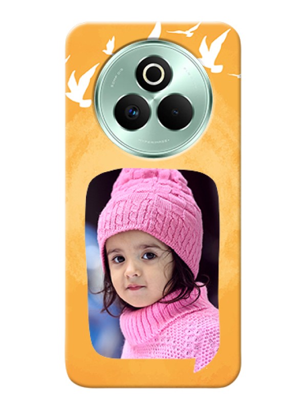 Custom Realme P3 Pro 5G Custom Hard Phone Case - Water Color Design With Bird Icons