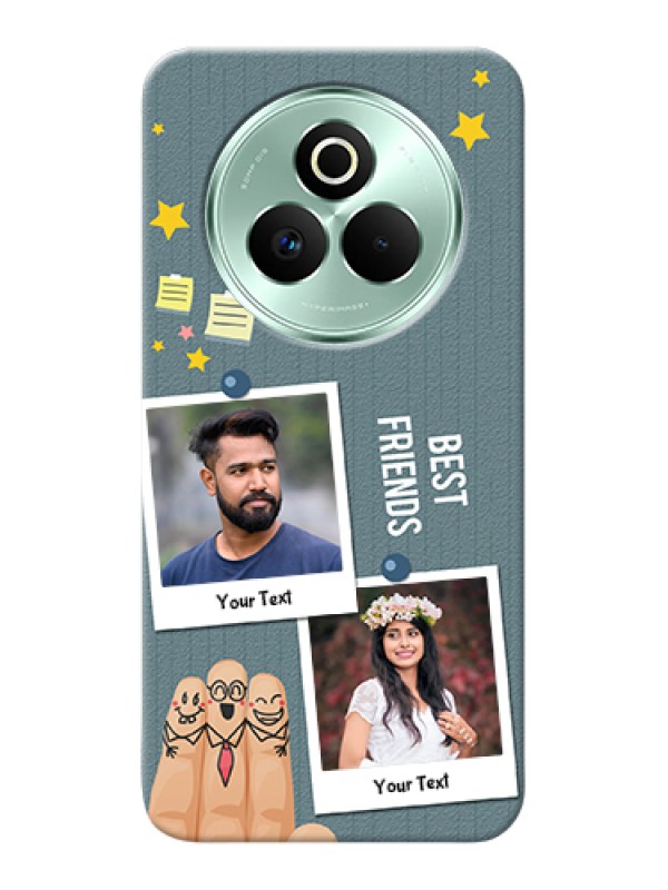 Custom Realme P3 Pro 5G Custom Hard Phone Case - Sticky Frames And Friendship Design