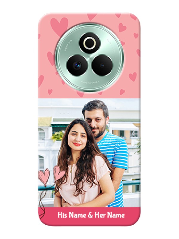 Custom Realme P3 Pro 5G Custom Hard Phone Case - Love Design Peach Color