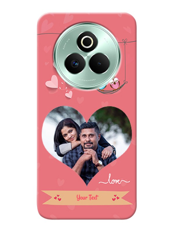 Custom Realme P3 Pro 5G Custom Hard Phone Case - Peach Color Love Design