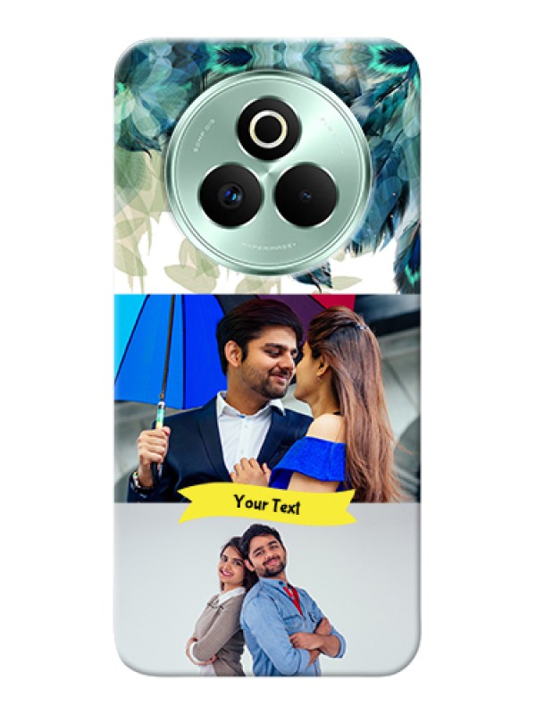 Custom Realme P3 Pro 5G Custom Hard Phone Case - Image With Boho Peacock Feather Design