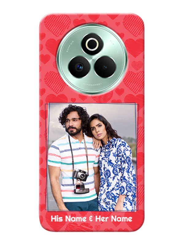 Custom Realme P3 Pro 5G Custom Hard Phone Case - With Red Heart Symbols Design