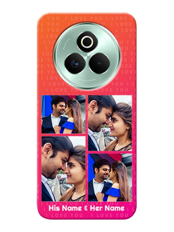 Custom Realme P3 Pro 5G Custom Hard Phone Case - I Love You Pink Design