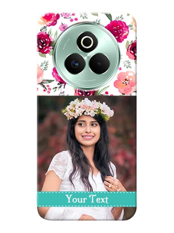 Custom Realme P3 Pro 5G Custom Hard Phone Case - Water Colors Floral Design