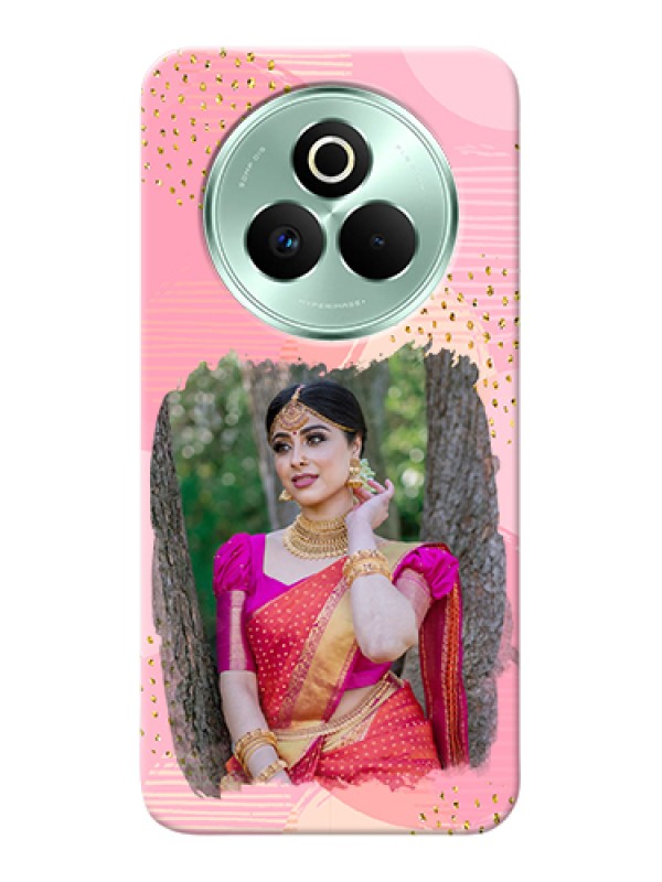 Custom Realme P3 Pro 5G Custom Hard Phone Case - Gold Glitter Splash Design