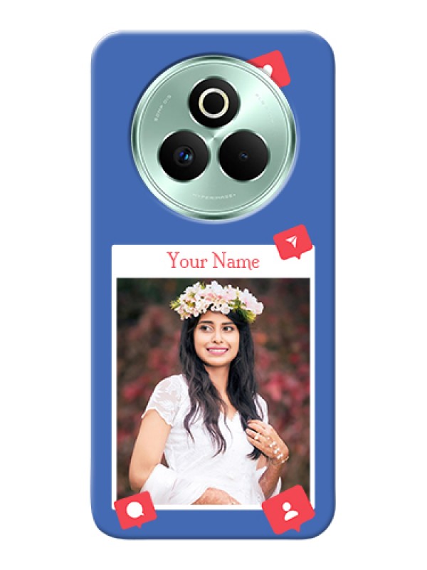 Custom Realme P3 Pro 5G Custom Hard Phone Case - Like Share And Comment Design