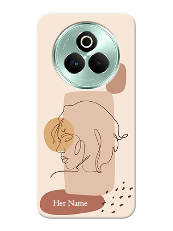 Custom Realme P3 Pro 5G Custom Hard Phone Case - Calm Woman Line Art Design