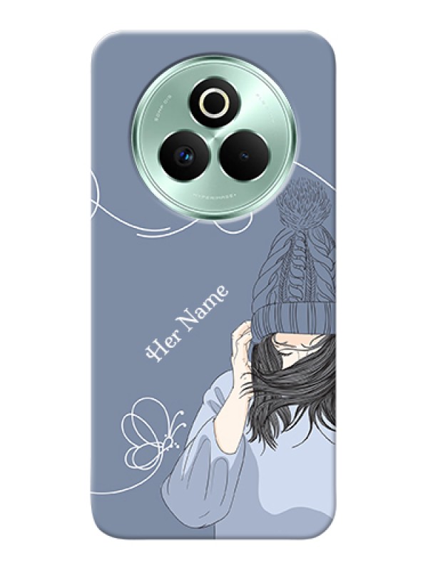 Custom Realme P3 Pro 5G Custom Hard Phone Case - Girl In Winter Outfit Design