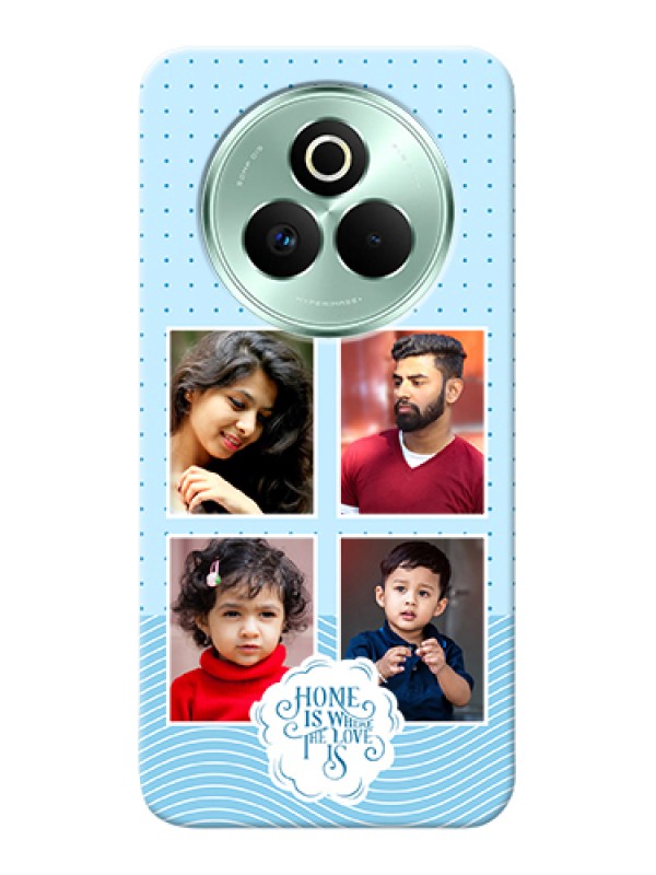 Custom Realme P3 Pro 5G Custom Hard Phone Case - Cute Love Quote With 4 Pic Upload Design