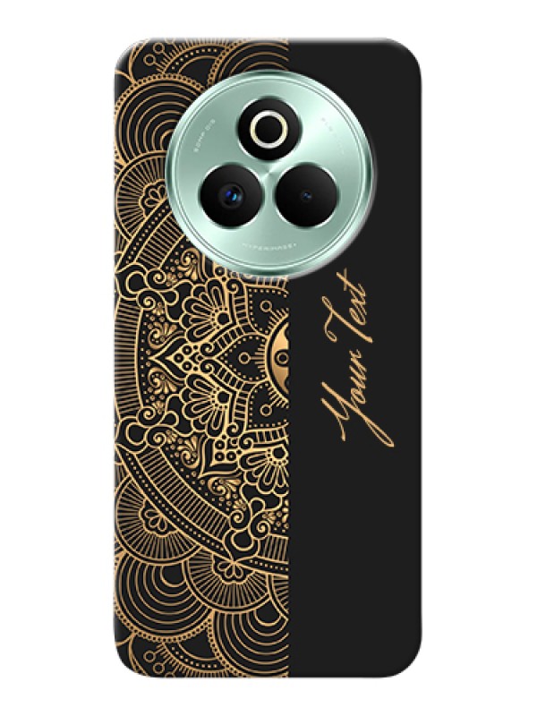 Custom Realme P3 Pro 5G Custom Hard Phone Case - Mandala Art With Custom Text Design