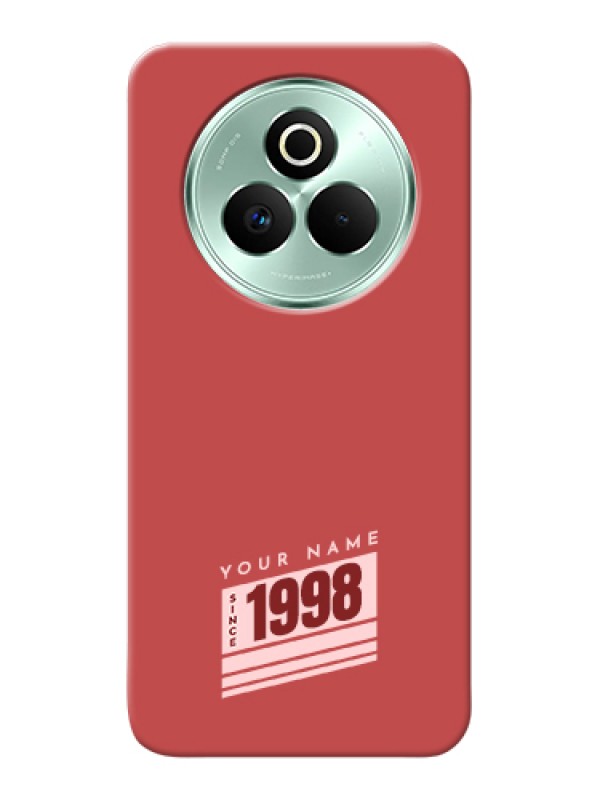 Custom Realme P3 Pro 5G Custom Hard Phone Case - Red Custom Year Of Birth Design