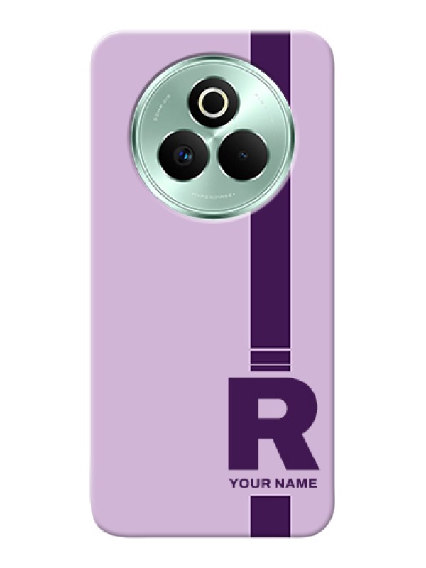 Custom Realme P3 Pro 5G Custom Hard Phone Case - Simple Dual Tone Stripe With Name Design