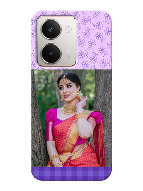 Custom Realme P3 Ultra 5G Custom Hard Phone Case - Purple Floral Design