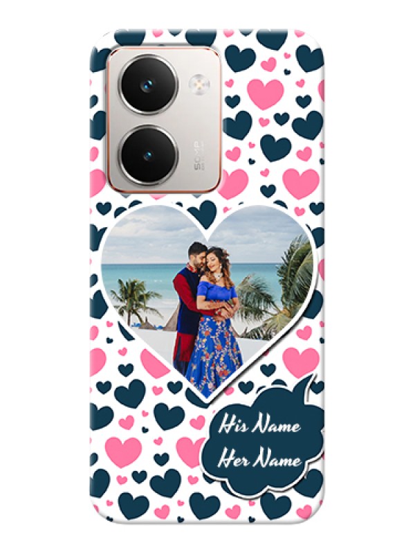 Custom Realme P3 Ultra 5G Custom Hard Phone Case - Pink & Blue Heart Design