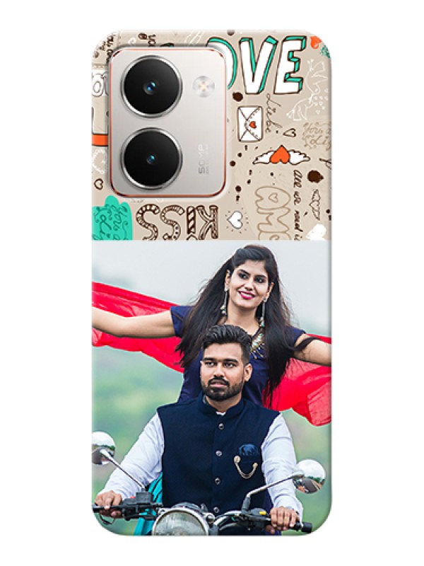 Custom Realme P3 Ultra 5G Custom Hard Phone Case - Love Doodle Pattern