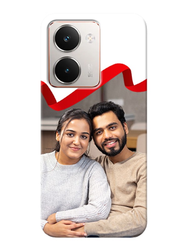 Custom Realme P3 Ultra 5G Custom Hard Phone Case - Red Ribbon Frame Design