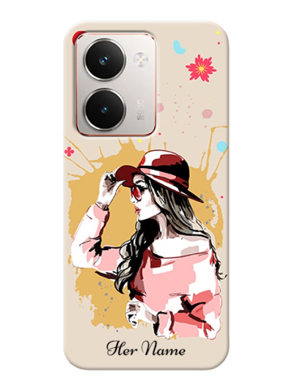 Custom Realme P3 Ultra 5G Custom Hard Phone Case - Women With Pink Hat Design