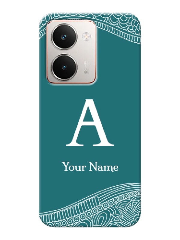 Custom Realme P3 Ultra 5G Custom Hard Phone Case - Line Art Pattern With Custom Name Design