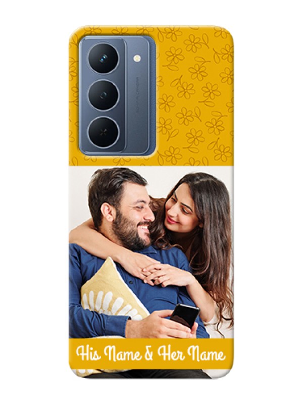 Custom Realme P3x 5G Custom Hard Phone Case - Yellow Floral Design