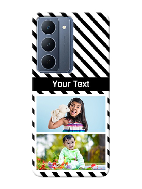 Custom Realme P3x 5G Custom Hard Phone Case - Black And White Stripes Design