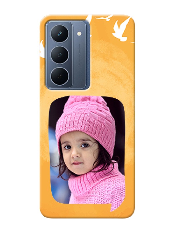 Custom Realme P3x 5G Custom Hard Phone Case - Water Color Design With Bird Icons