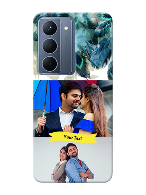 Custom Realme P3x 5G Custom Hard Phone Case - Image With Boho Peacock Feather Design