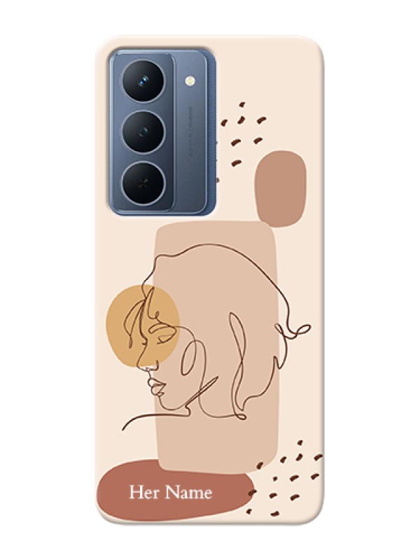 Custom Realme P3x 5G Custom Hard Phone Case - Calm Woman Line Art Design