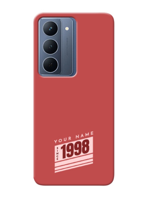 Custom Realme P3x 5G Custom Hard Phone Case - Red Custom Year Of Birth Design