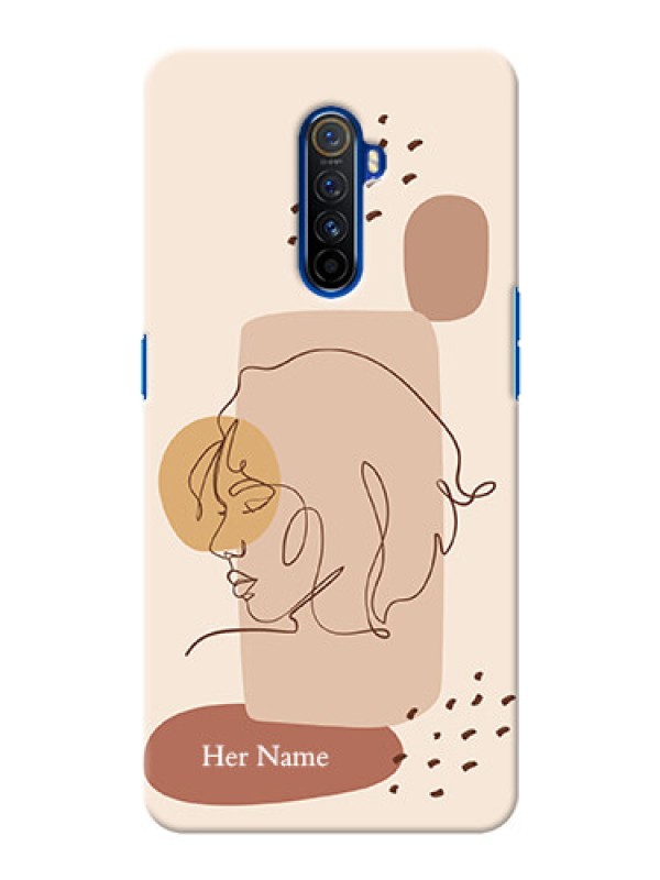 Custom Realme X2 Pro Custom Phone Covers: Calm Woman line art Design