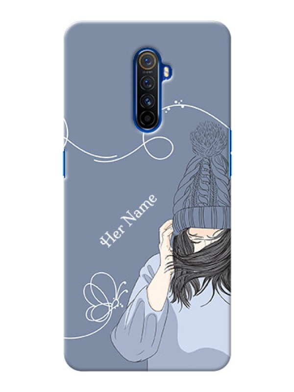 Custom Realme X2 Pro Custom Mobile Case with Girl in winter outfit Design