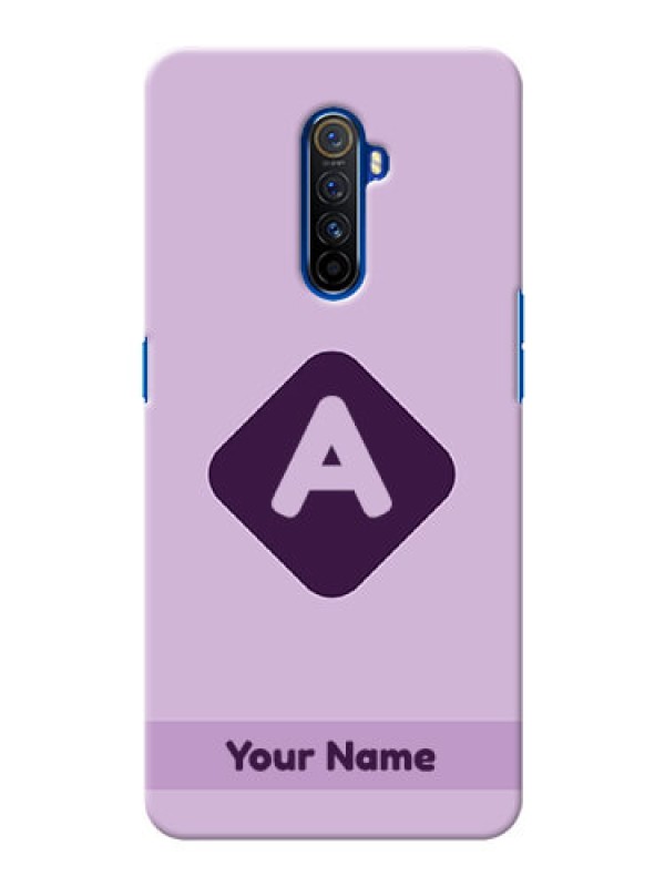 Custom Realme X2 Pro Custom Mobile Case with Custom Letter in curved badge Design
