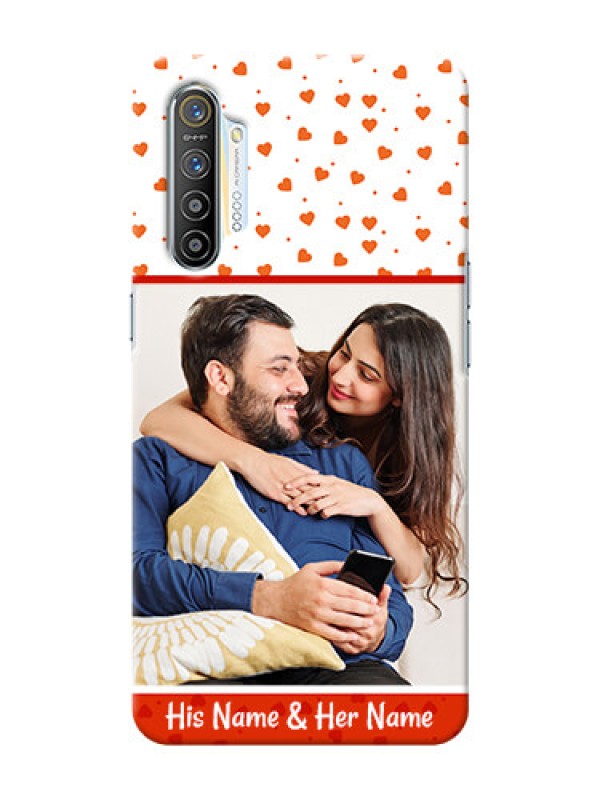 Custom Realme X2 Phone Back Covers: Orange Love Symbol Design