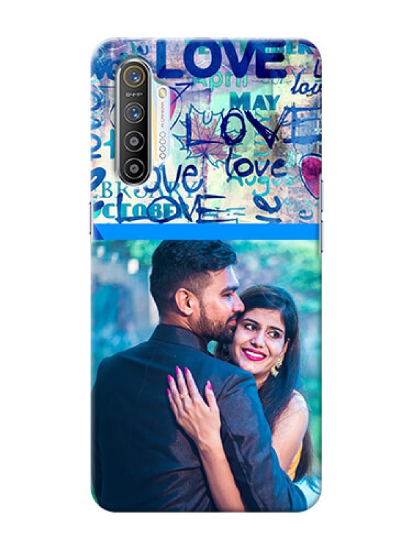 Custom Realme X2 Mobile Covers Online: Colorful Love Design
