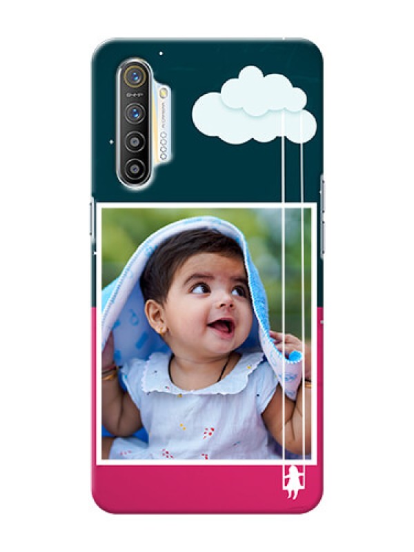 Custom Realme X2 custom phone covers: Cute Girl with Cloud Design