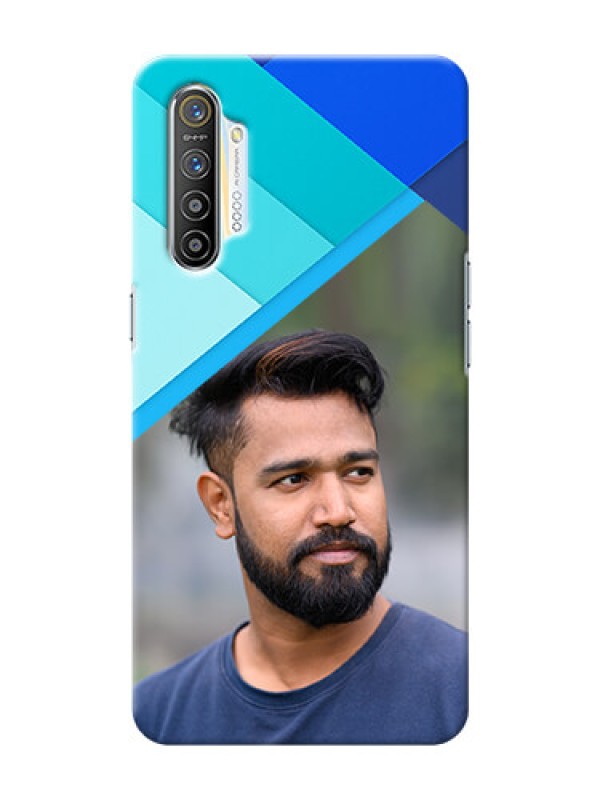 Custom Realme X2 Phone Cases Online: Blue Abstract Cover Design