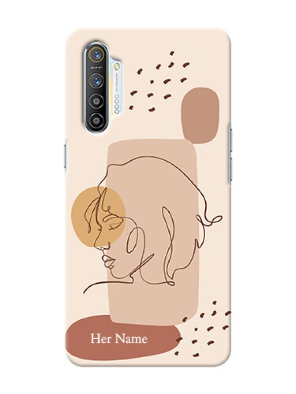 Custom Realme X2 Custom Phone Covers: Calm Woman line art Design