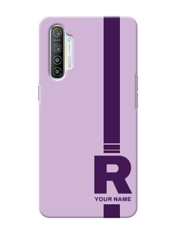Custom Realme X2 Custom Phone Covers: Simple dual tone stripe with name Design