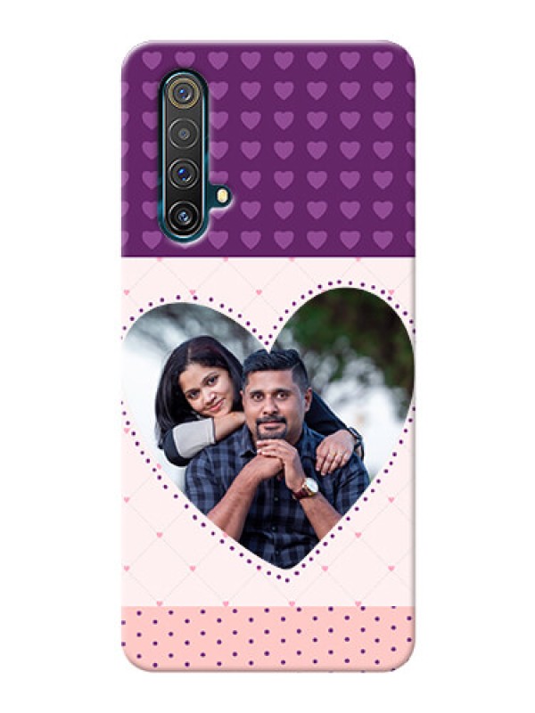 Custom Realme X3 Super Zoom Mobile Back Covers: Violet Love Dots Design