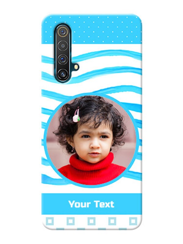 Custom Realme X3 Super Zoom phone back covers: Simple Blue Case Design