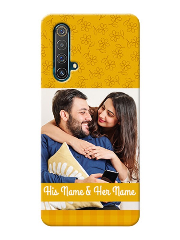 Custom Realme X3 Super Zoom mobile phone covers: Yellow Floral Design