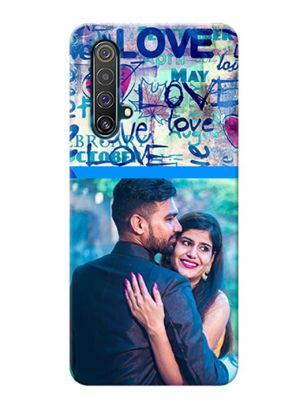 Custom Realme X3 Super Zoom Mobile Covers Online: Colorful Love Design