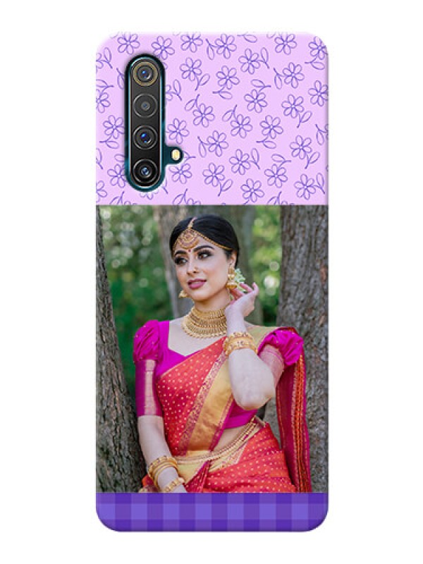 Custom Realme X3 Super Zoom Mobile Cases: Purple Floral Design