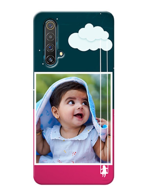 Custom Realme X3 Super Zoom custom phone covers: Cute Girl with Cloud Design