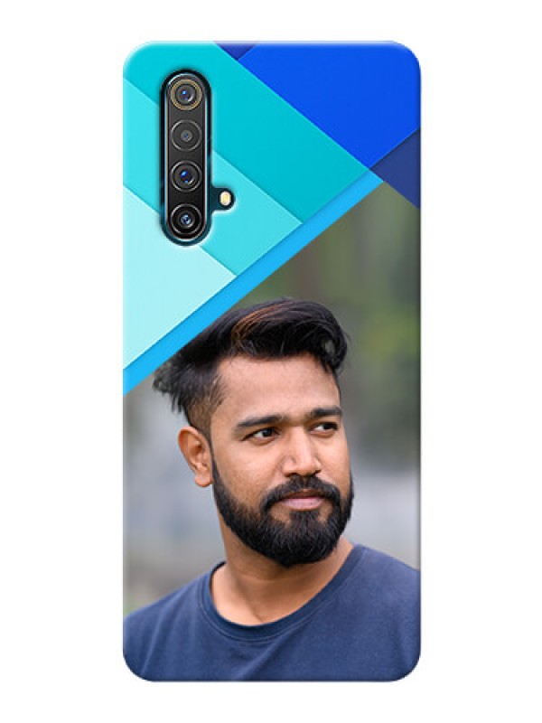 Custom Realme X3 Super Zoom Phone Cases Online: Blue Abstract Cover Design